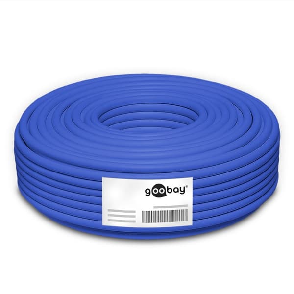 CAT 7A -verkkokaapeli, S/FTP (PiMF), sininen