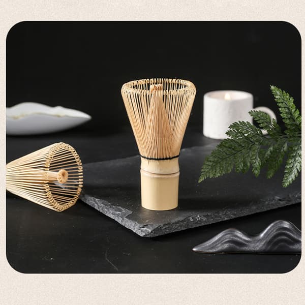 Elegant Black Matcha Whisk Set - 7 Piece Ceramic & Bamboo