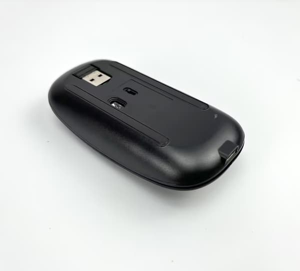 Trådlös Mus 2.4G - Tyst Optisk Datormus Black