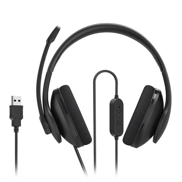 Headset PC Office Stereo Over-Ear HS-USB300 V2 Svart