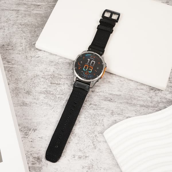 Nylon Flätat Snabbfäste Klockarmband för Garmin 22 mm