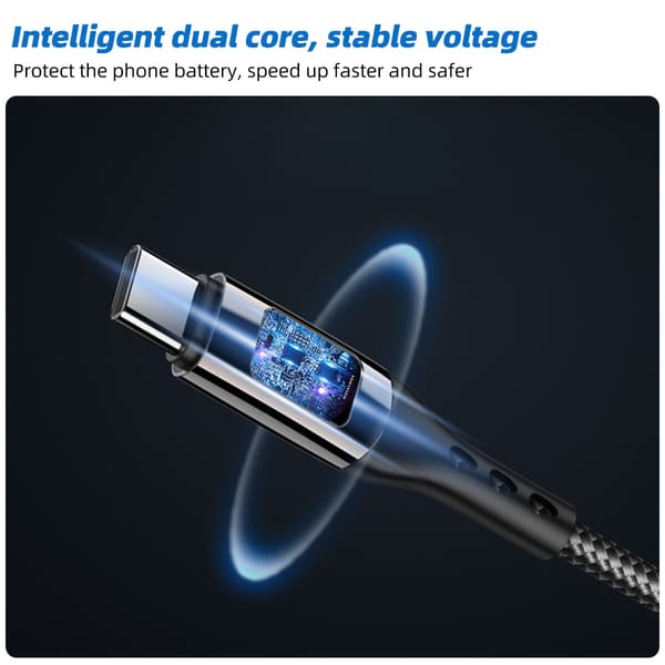 USB C-hurtigladekabel PD 100 W Black 1 m