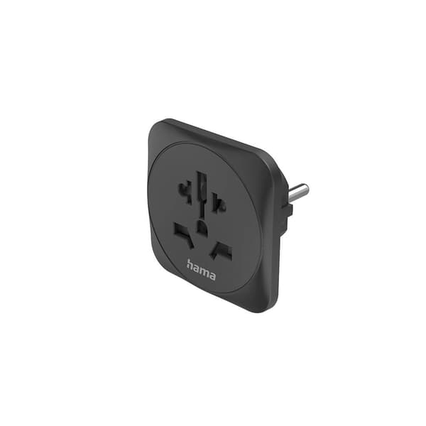 Reseadapter Typ E/F Universal Världen-EU Svart