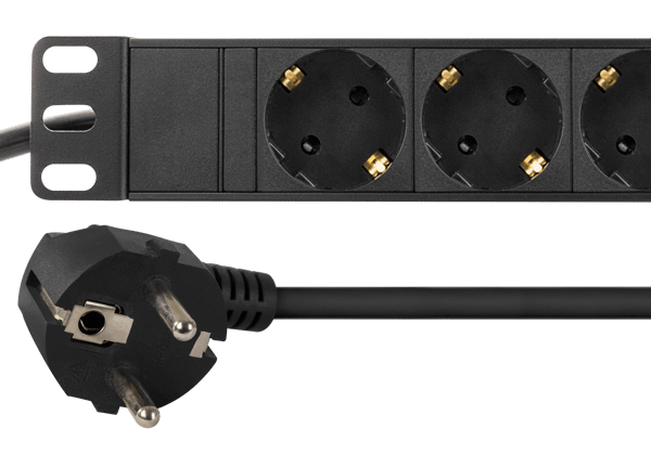 Power strip 9xCEE 7/3 1xCEE 7/7 increased touch protect 3m