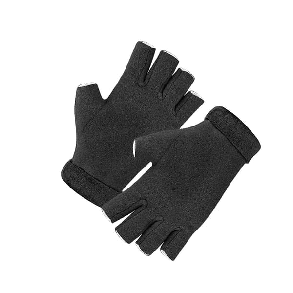 Fleecevuoratut puolisormikäsineet Black