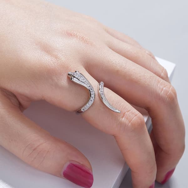 Sølv slangeformet ring Silver