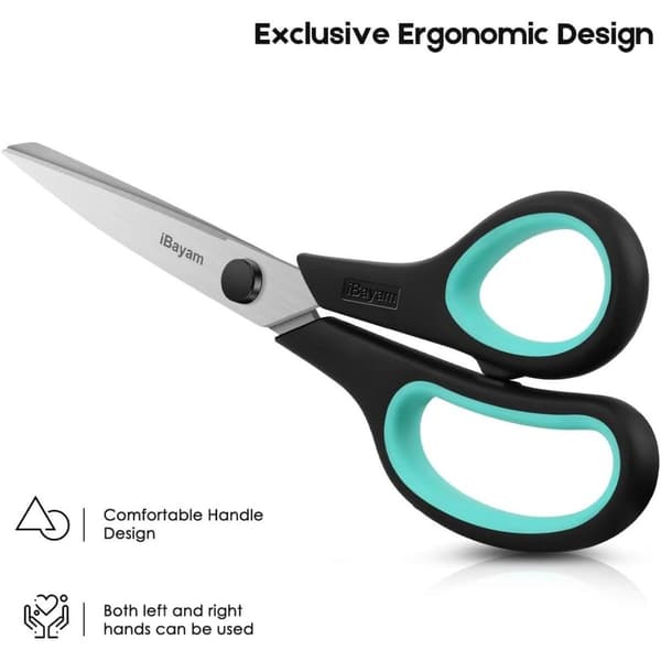 Multi-Function Saks 3-Pakning: Ultra-Skarpe 2,5 mm Blader med Myke Grep