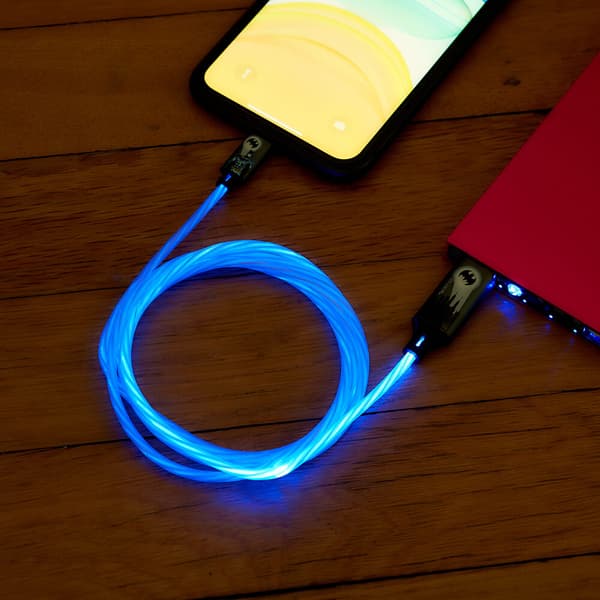 USB A til Lightning Light-Up 1.2m MFI Bat Logo