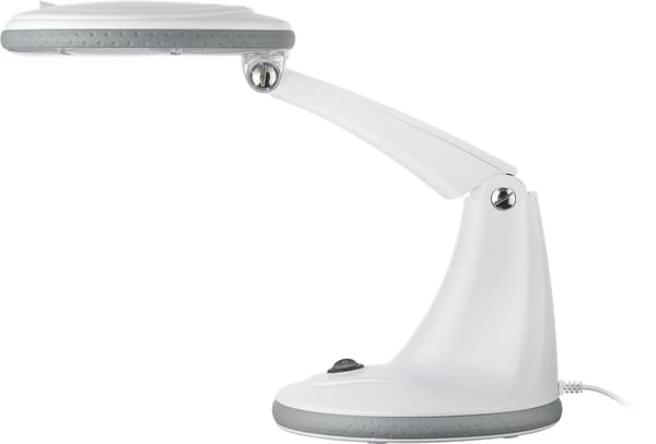 LED-forstørrelseslampe med stativ, 6 W, hvit