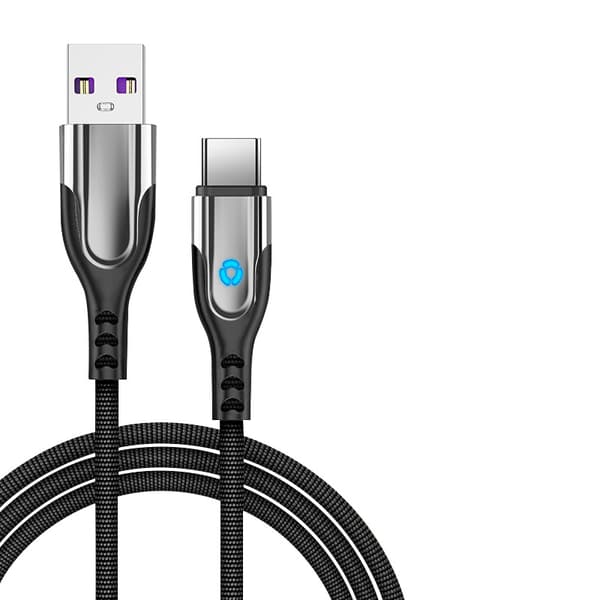 USB-C snabbladdningskabel 1 meter Black 1.2 m