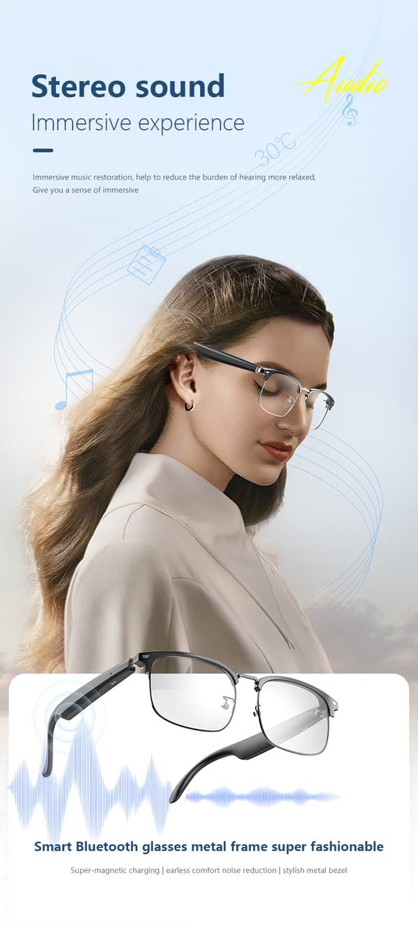 Smart Touch Oversættelse Bluetooth Briller