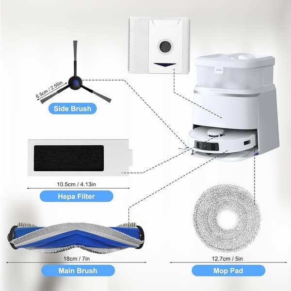 Ecovacs Deebot T30 Pro OMNI -varaosasarja - 18 osaa