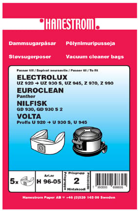 Dammsugarpåsar ELECTROLUX UZ 930 S  5-P