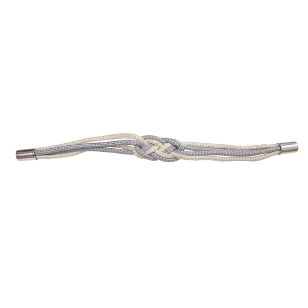 Punotut magneettiset verhonauhat, 2 kpl White+Grey