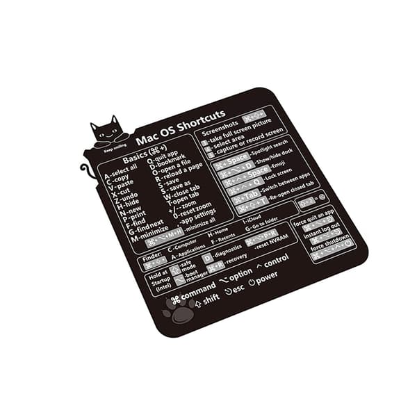 Mac-pikanäppäimistön tarra Black