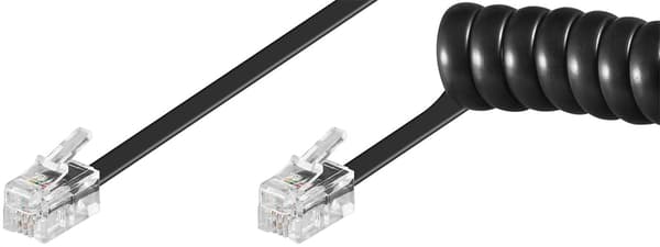 Puhelimen luurin kierretty kaapeli