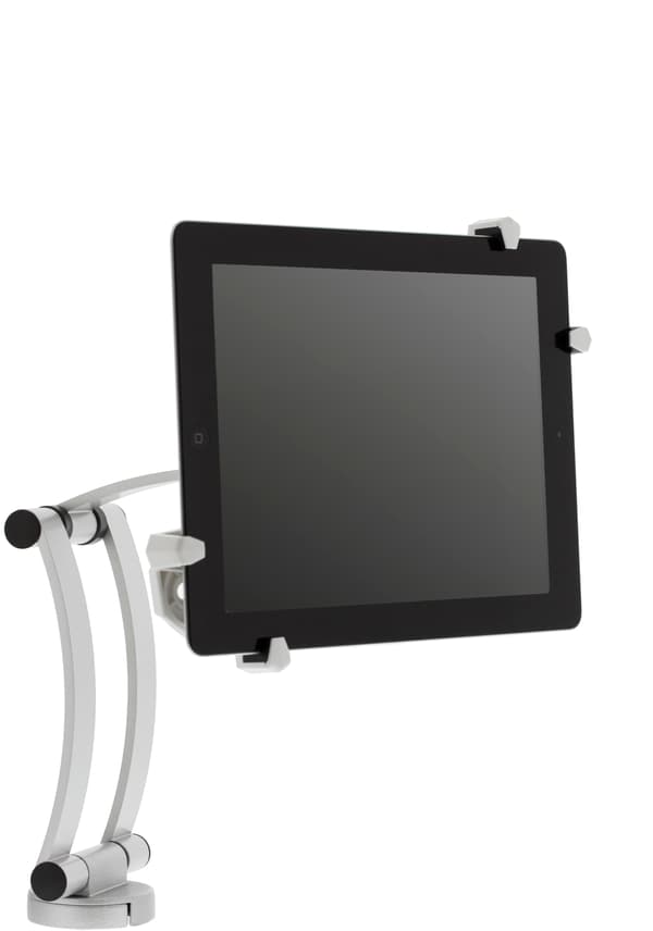 Wall bracket for tablet, rotatable 360, 3 joints, gray V2