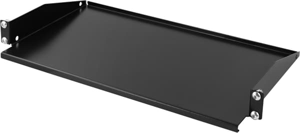 19" fixed shelf, 1U, 267mm deep, max 8kg, black