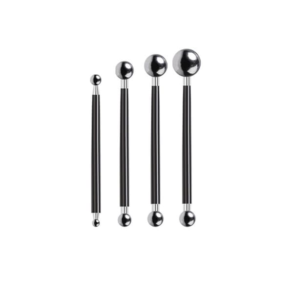 Sort Kugle Stylus Sæt - 4 Rustfrit Stål Ler Skulptur Værktøjer til Præcis Modellering