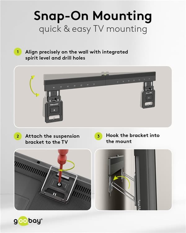 Ultraslankt TV-veggfeste Basic FIXED (XL)