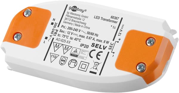 LED-muuntaja 12 V (DC) (DC), 8 W