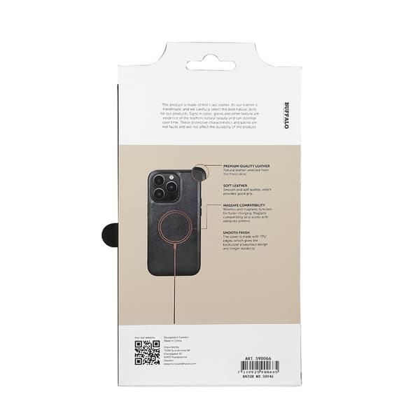 Backcover Leather MagSeries iPhone 14 Pro Black