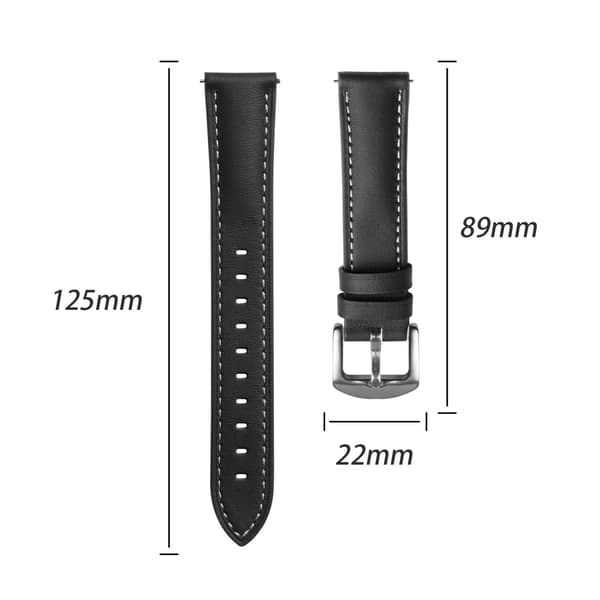 Ægte læderurrem til Huawei GT5 22mm Black