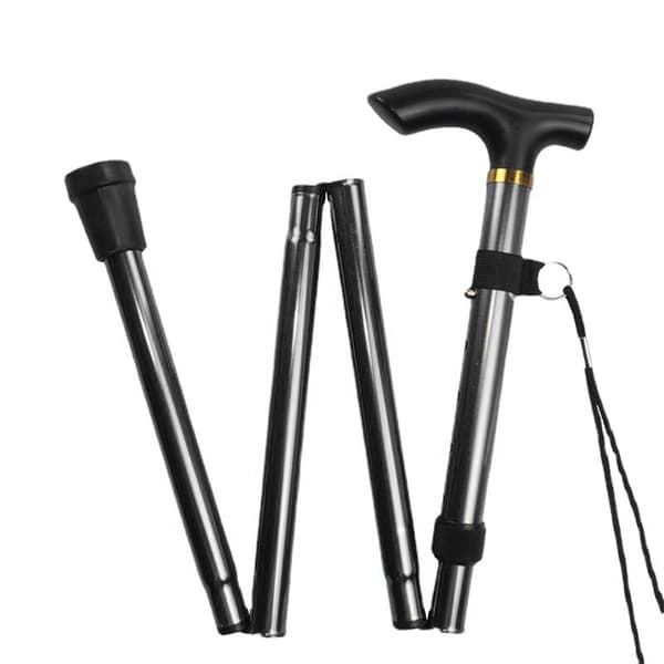 Foldbare trekkingstave til vandreture Black