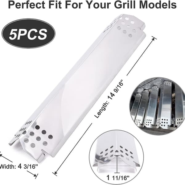 Varmeplater til gassgrill - 5 stk.