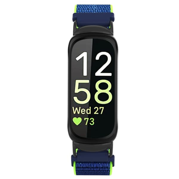 Nylon Loop Hook and Loop Rem Kompatibel med Fitbit Inspire 3 - Fås i Flere Farver Green+Blue