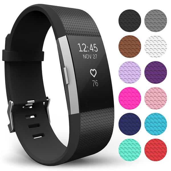 Fitbit Charge 2 armbånd - Sort S