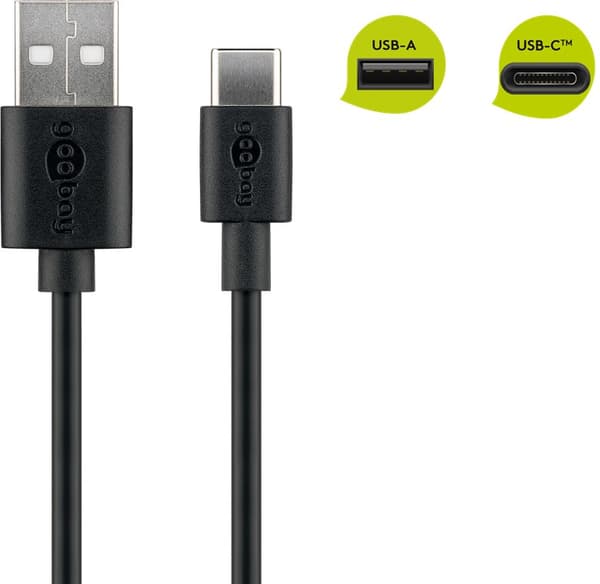 Lataus- ja synkronointikaapeli USB-C "(USB-A> USB-C")