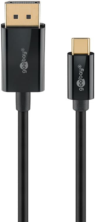 USB-C™-til-DisplayPort™-kabel, 1 m, svart