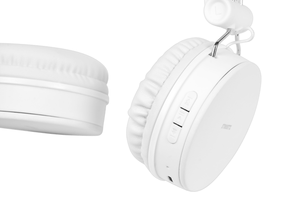 BT200 Foldable on-ear BT headset, 3.5 mm, white
