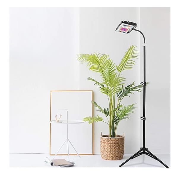 1,6m Stand Plant Light med Timer og Lysdæmper Black