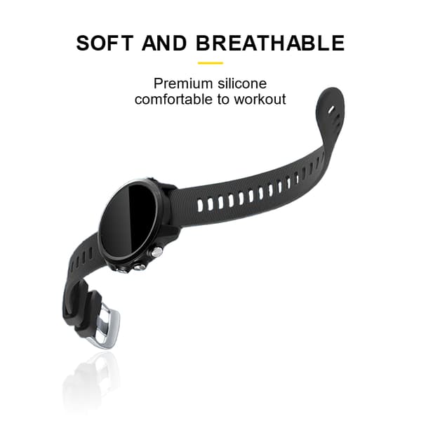 Urrem til Garmin Forerunner 245 Silikone Black 20 mm