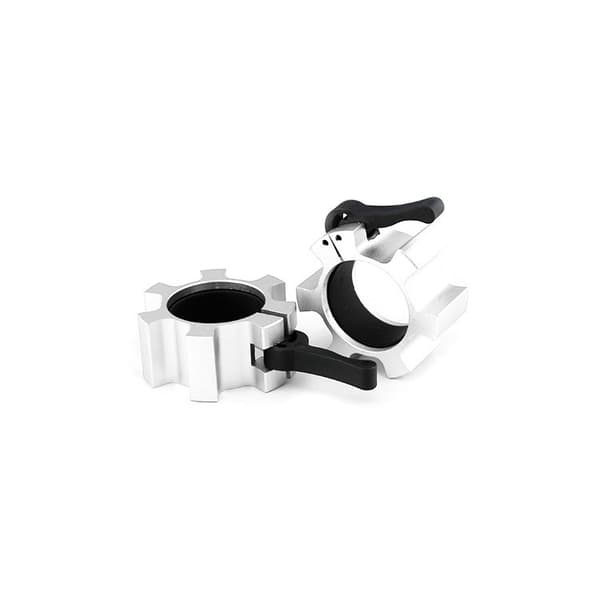 Olympic Barbell Clamp -tangon pidike Silver