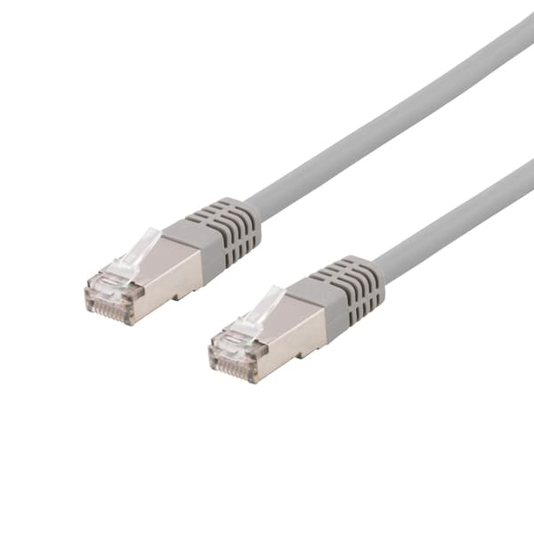 U/FTP Cat6a patch cable, LSZH, 1m, grey
