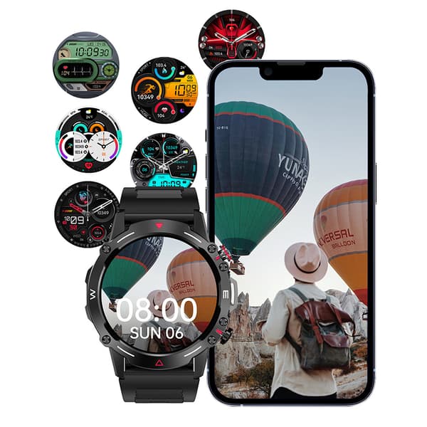 Smartwatch / sportklocka med Bluetooth-samtal Black