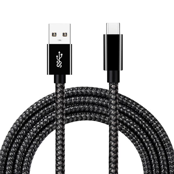USB A til Type C 3.2 60W datakabel Black+Grey S