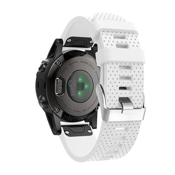 Silikone urrem til Garmin Fenix 5S Plus White