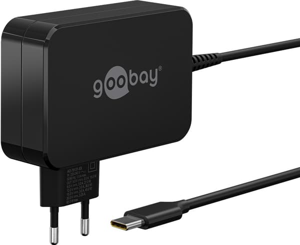 USB-C™-lader for bærbare datamaskiner (65 W) svart