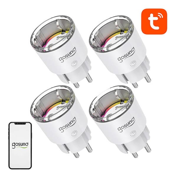 Gosund EP2 WiFi smart socket, 4 stk (fire-pak) 10A Tuya