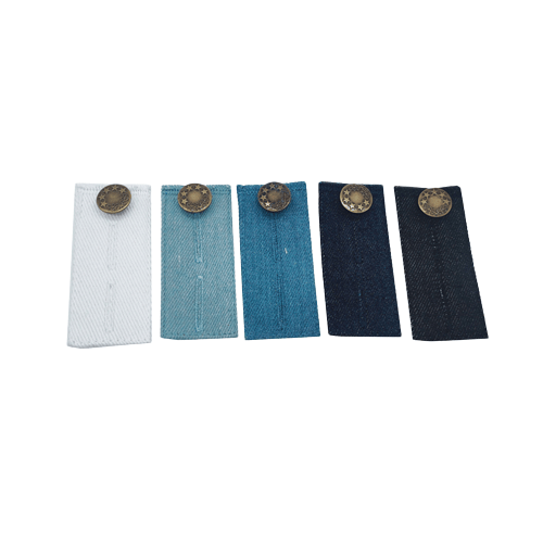Elastiske linningsforlengere med hull, 5-pakning MultiColor