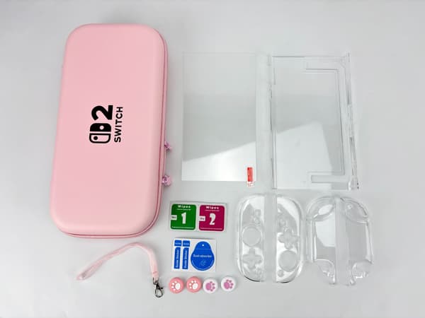 Bæretaske sæt til Switch 2 konsol Pink