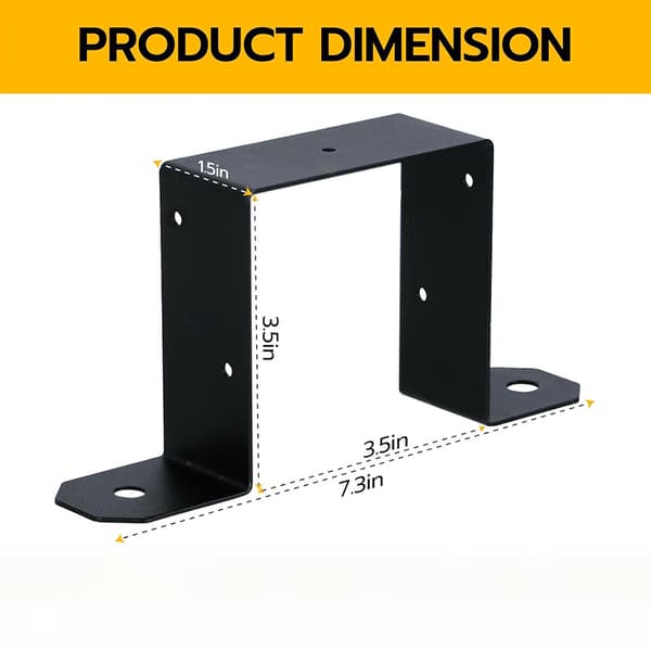Heavy Duty Fence Post Bracket for Deck Support