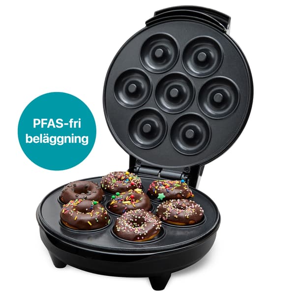 Donutmaskine Keramisk 7 Donuts 700W DM400 Sort