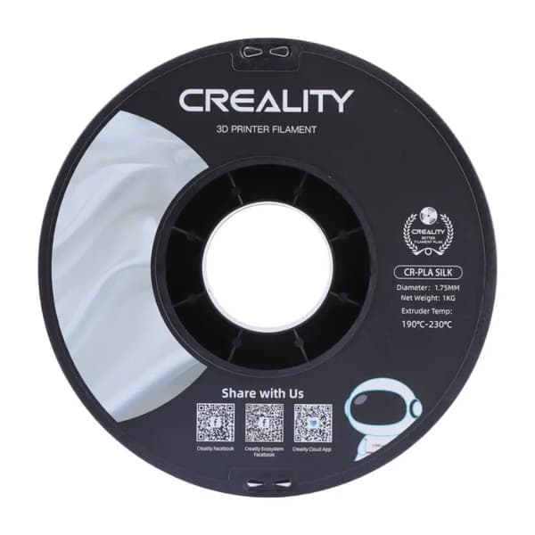 CR-Silk PLA Filament Creality (hvit)