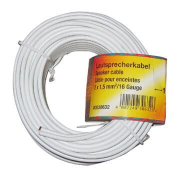 kabel 2x1,5 Hvit 10m