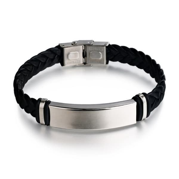 Flettet armbånd Black